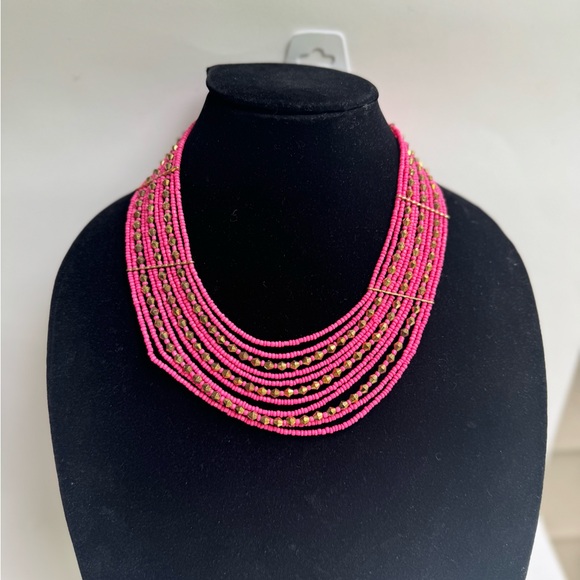 PINK  Denkays tribal necklace,statement necklace, African necklace,large neckl… - Picture 13 of 15